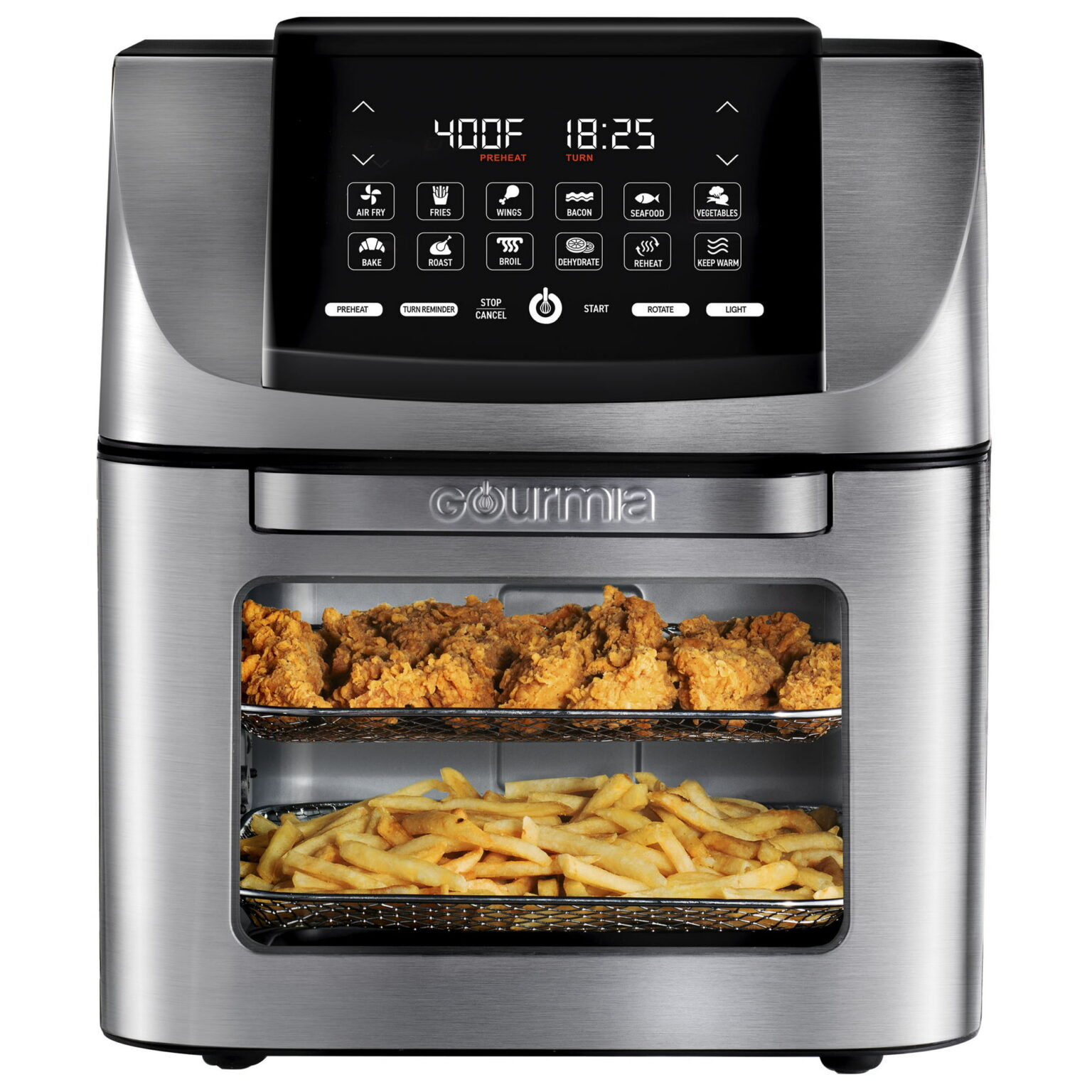 Gourmia AllinOne 14 QT Air Fryer, Oven, Rotisserie, Dehydrator