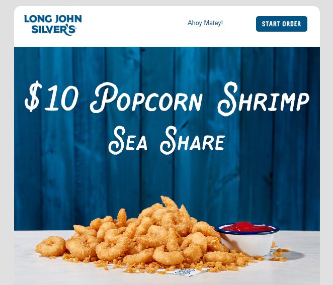 Long John Silver's Coupon Code: $10 Popcorn Shrimp Sea Share is back 15
