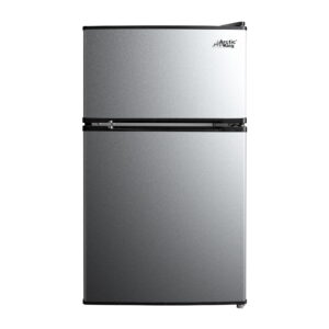 Arctic King Two Door Mini Fridge with Freezer Sale