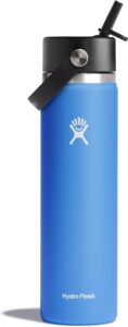 Hydro Flask Stainless Steel Wide Mouth Water Bottle with Flex Straw 24oz Sale