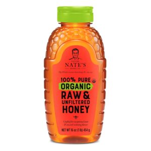 Nate's Organic 100% Pure, Raw & Unfiltered Honey Sale