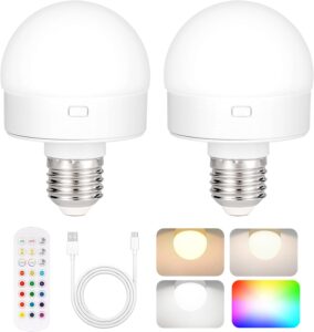 Rechargeable Battery Operated Light Bulb Yochoice 2 Pack Sale