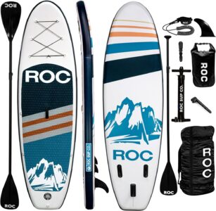 Roc Inflatable Stand Up Paddle Boards with Premium Accessories Sale