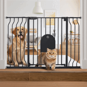 Pet Gate Dog Gate with Cat Door 29.5-48.4'' Sale