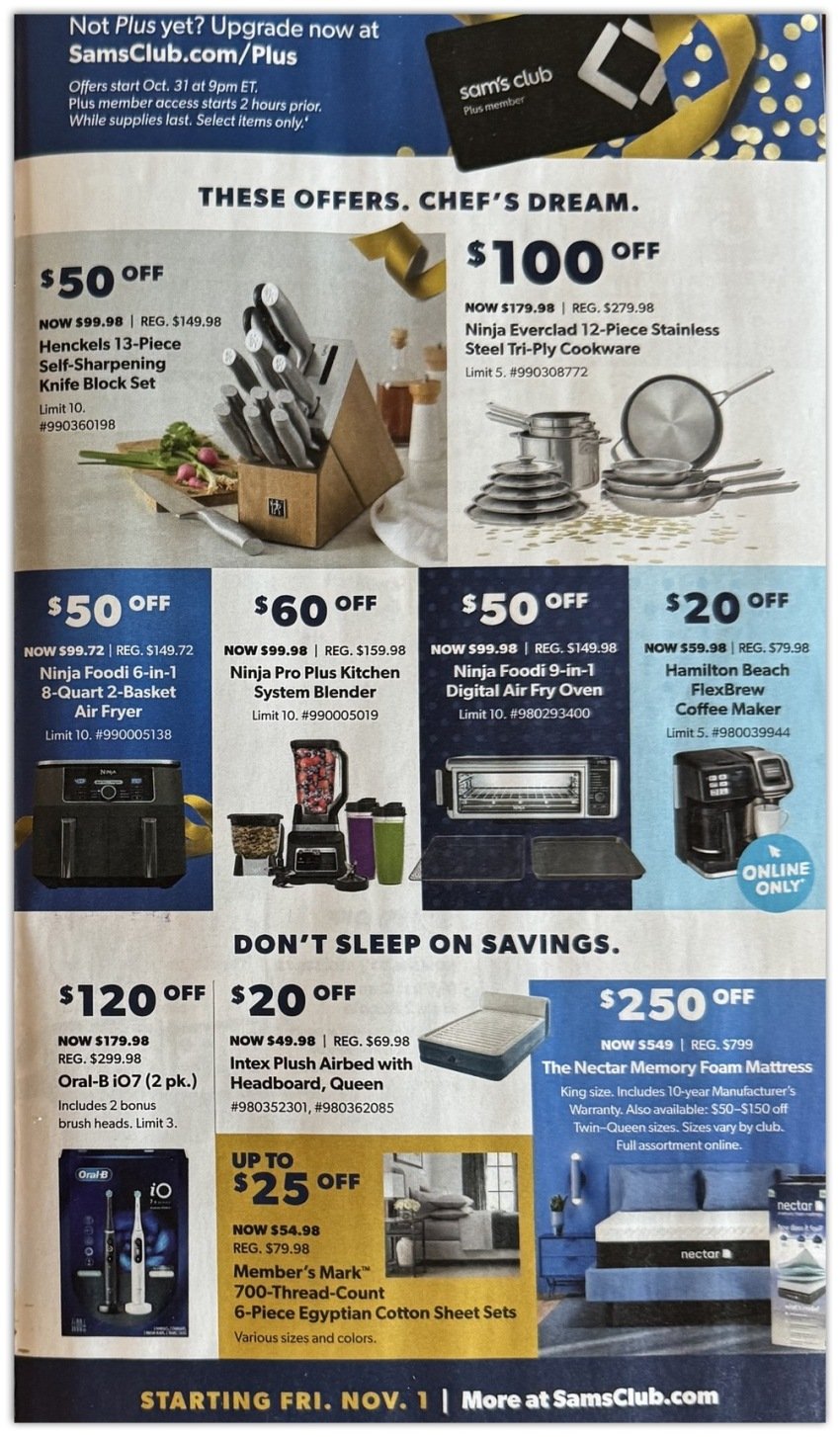 Sam’s Club November Doorbusters Black Friday 2024 Ad