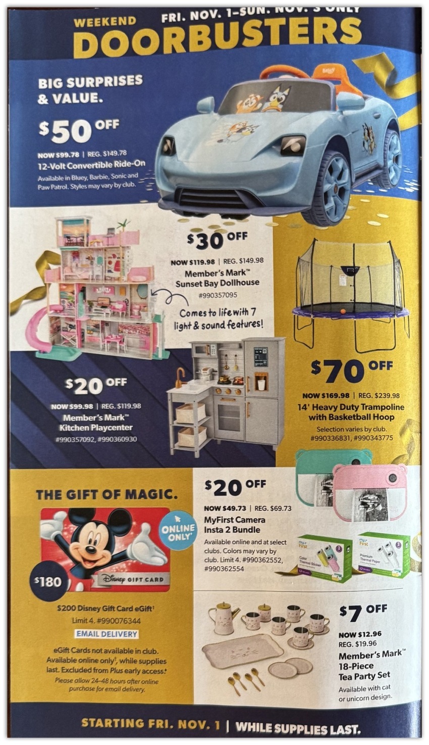 Sams Club November Doorbusters 2024
