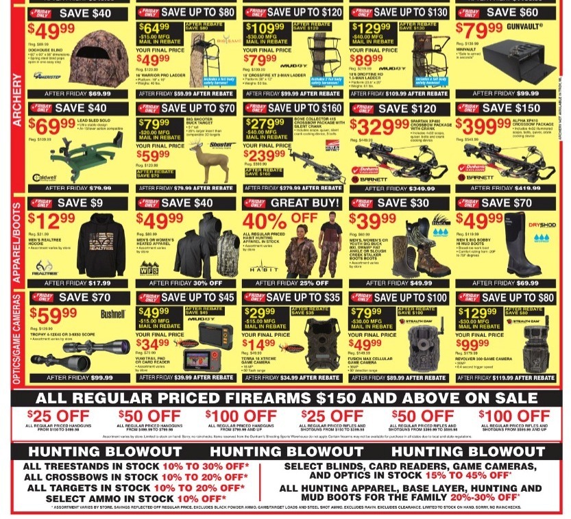 Dunhams Sports Black Friday Ad 2024