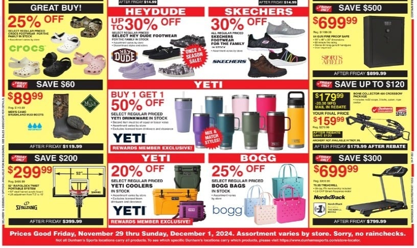 Dunhams Sports Black Friday Ad 2024