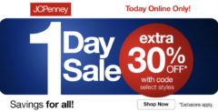 Live: JC Penney Extra 30% off Sale