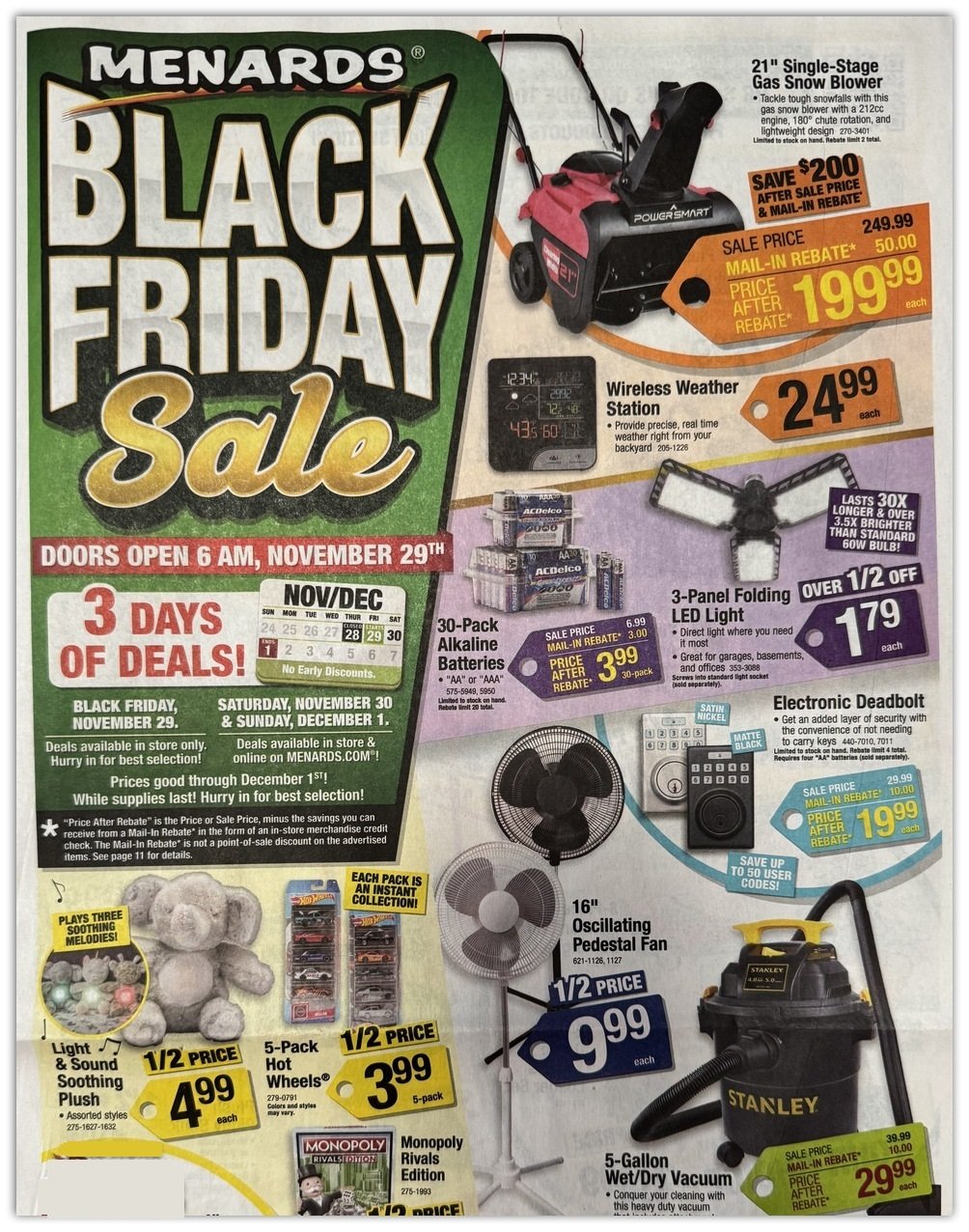 Menards Black Friday 2024 Ad