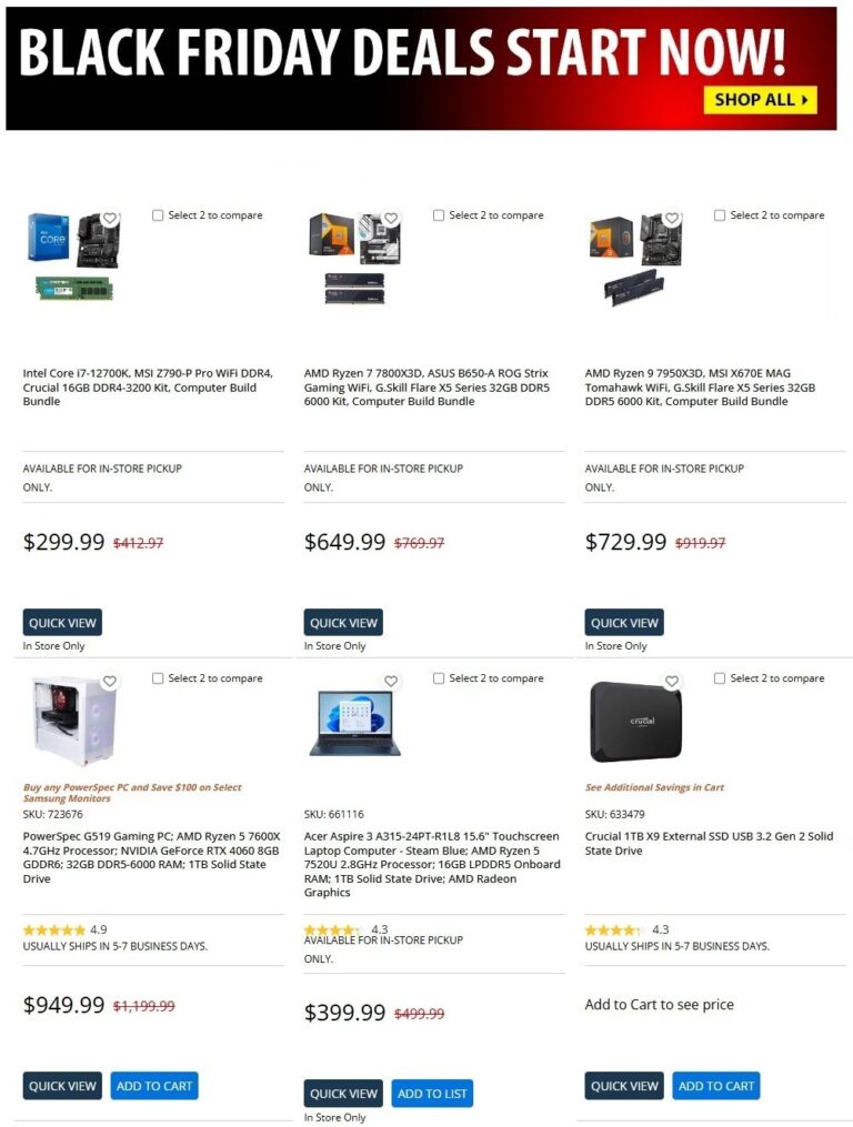 MicroCenter Black Friday 2024 Ad Scans BuyVia