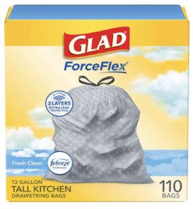 Glad OdorShield Tall Kitchen Drawstring Trash Bags - 13 Gallon - 110 Count Sale