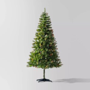 6ft Pre-lit Artificial Christmas Tree Slim Alberta Spruce Sale