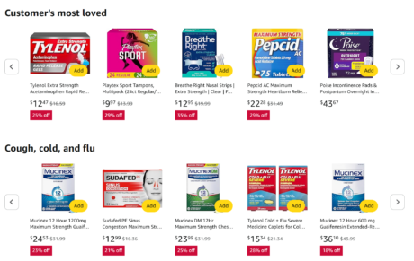 $10 Amazon Credit with $50 on select FSA - HSA items