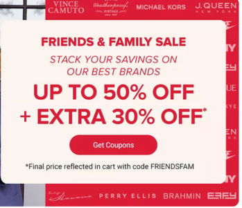 Belk Friends & Family Sale up to 50% off + Extra 30% off