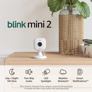 Blink Mini 2 – Compact indoor plug-in smart security camera HD Sale
