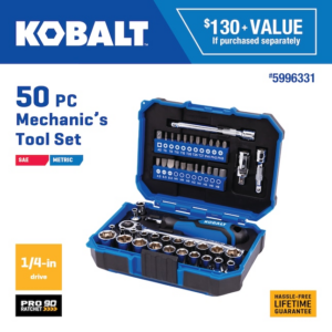 Kobalt 50-Piece Tool Set w/Case Sale