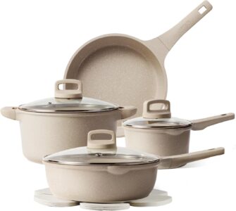 CAROTE 10pcs Pots and Pans Set Non Stick Sale
