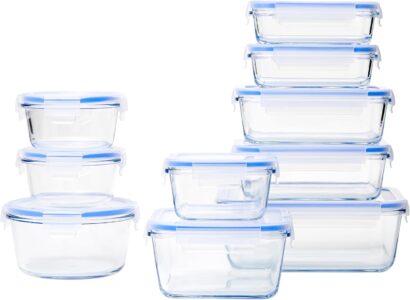 Amazon Basics Leak-Proof Glass Locking Lids Food Storage Containers 20pc Sale