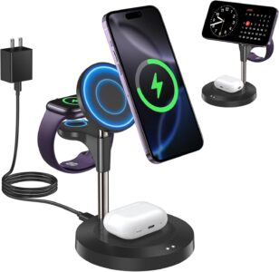 3 in 1 Wireless Charging Station for Multiple Devices Apple Mag-Safe Sale