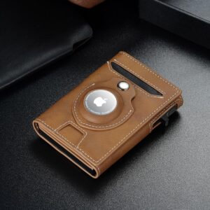 Smart Airtag Wallet for Men Slim: Pop up Card Wallet with Air Tag holder Sale