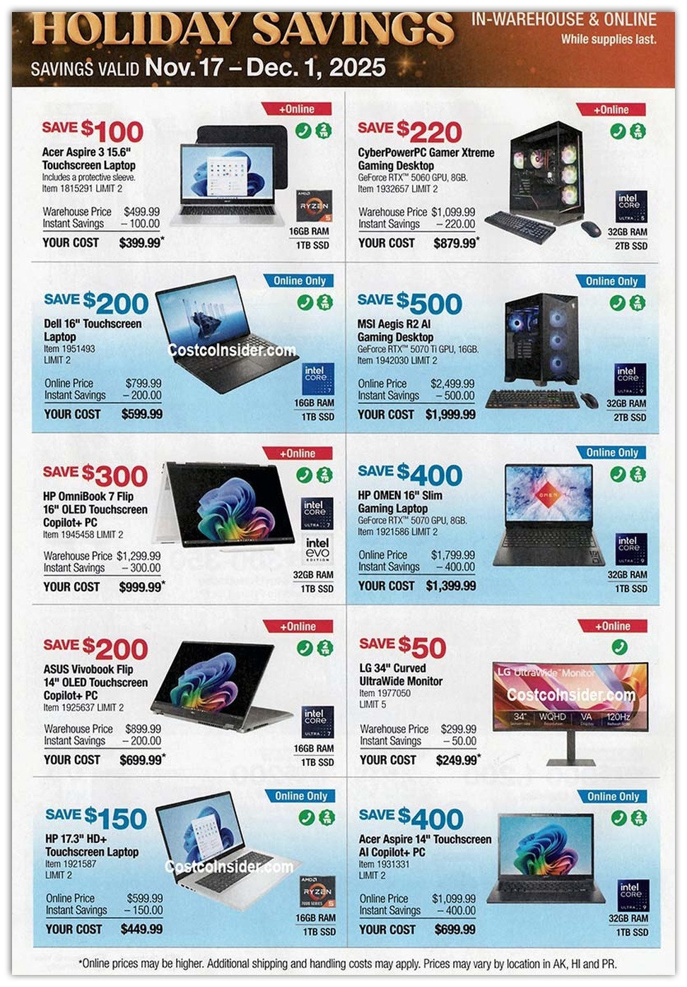 Costco Black Friday 2025 Ad