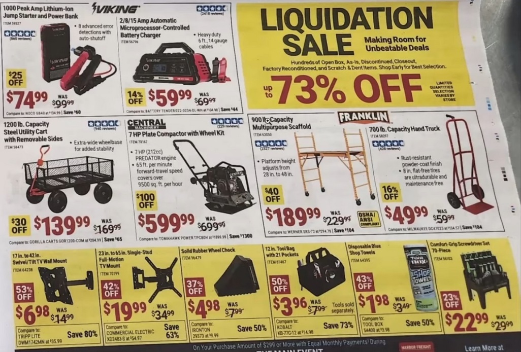 Harbor Freight Black Friday 2025 Ad
