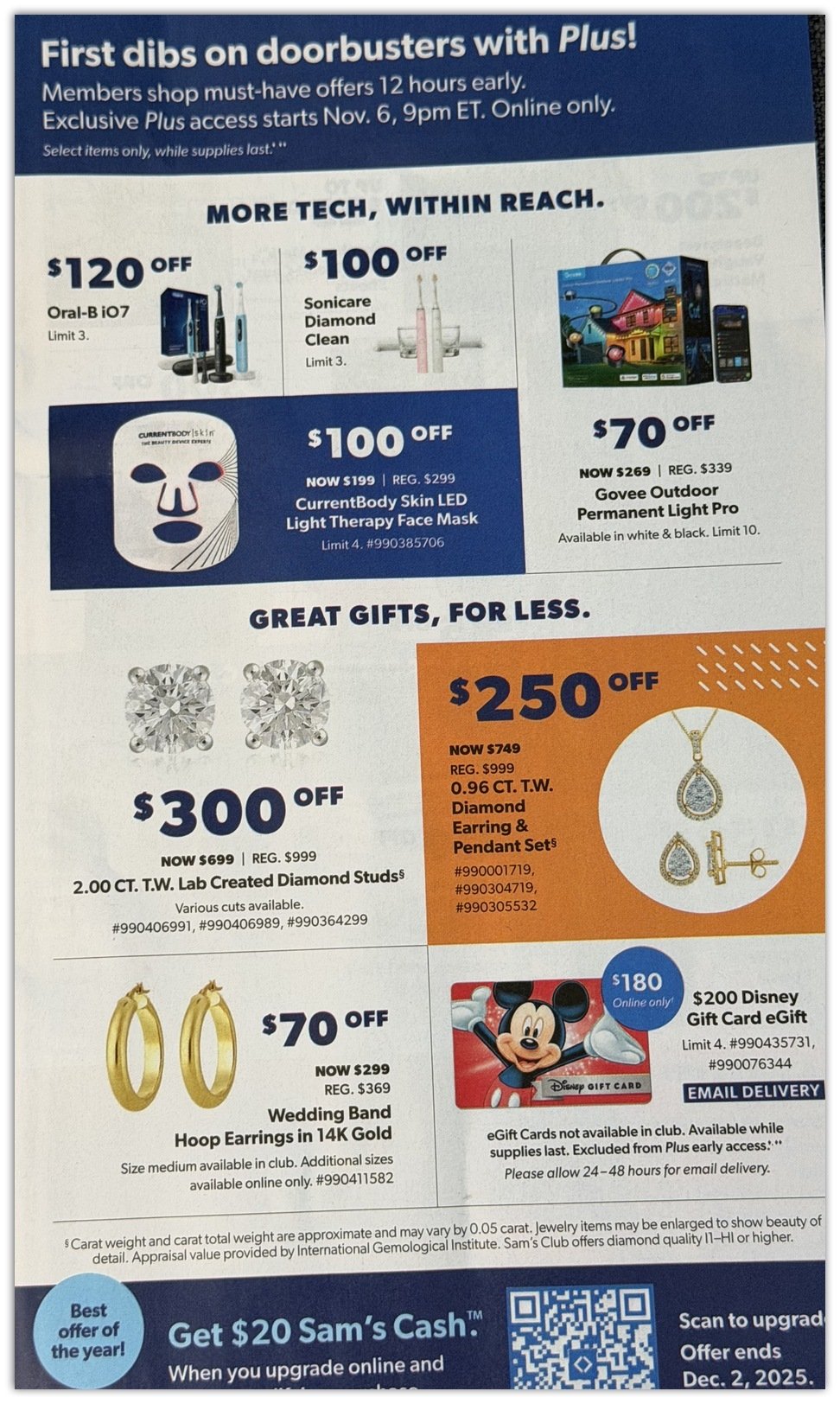 Sams Club November Doorbusters
