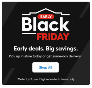 Live: Lowe's Early Black Friday Holiday Sale