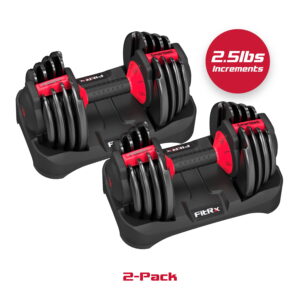 (2 pack) FitRx Smart Bell, Quick Select Adjustable Dumbbell, 5-25 lbs Sale