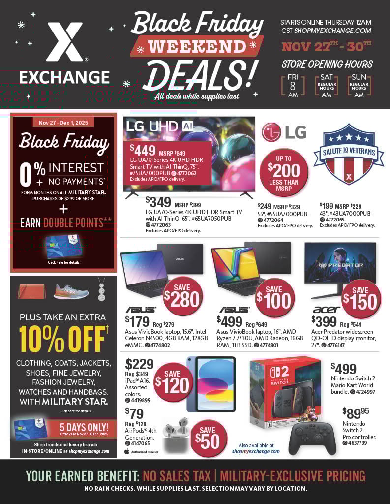 AAFES Black Friday 2025 Ad