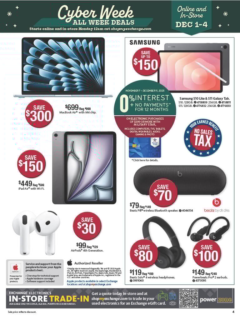 AAFES Cyber Monday 2025 Ad