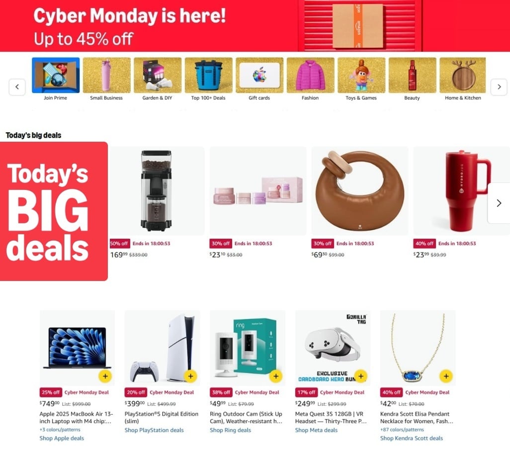 Amazon Cyber Monday 2025 Ad