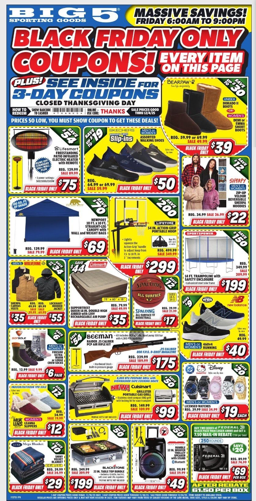 Big 5 Sporting Goods Black Friday 2025 Ad