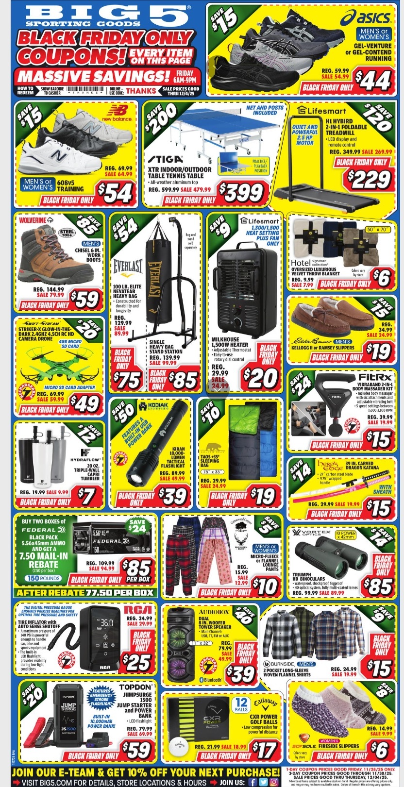 Big 5 Sporting Goods Black Friday 2025 Ad