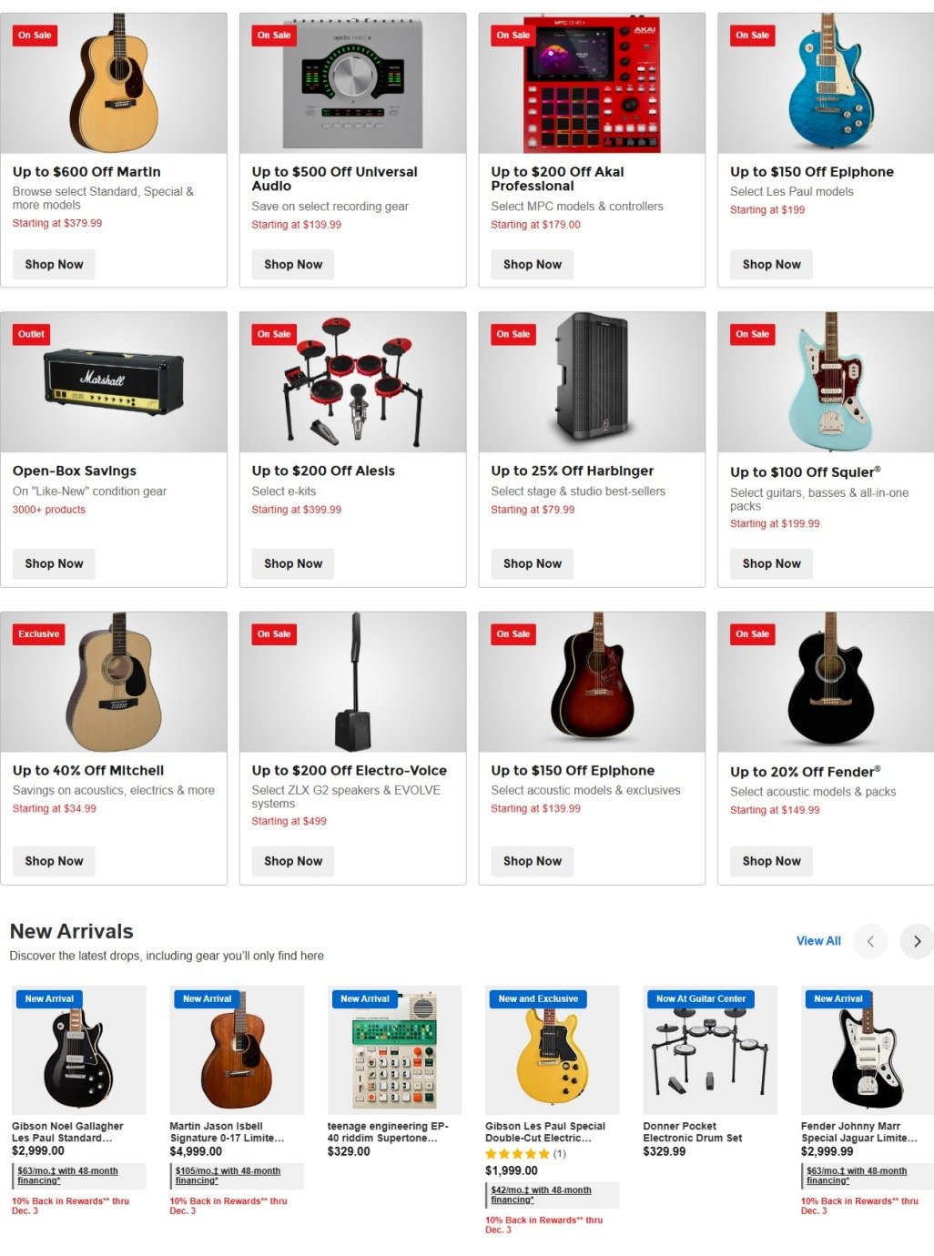 Guitar Center Black Friday 2025 Ad