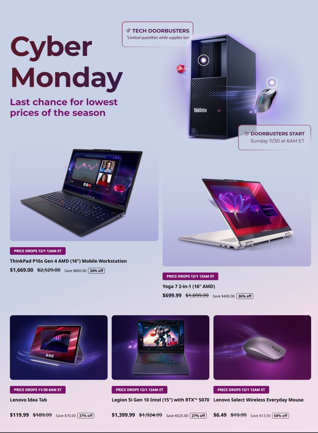 Lenovo Black Friday 2025 Ad