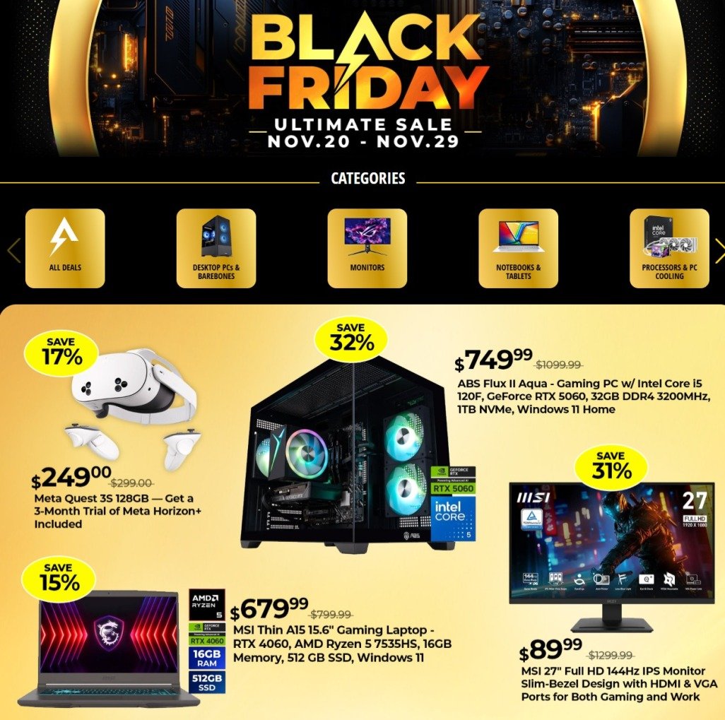 Newegg Black Friday 2025 Ad