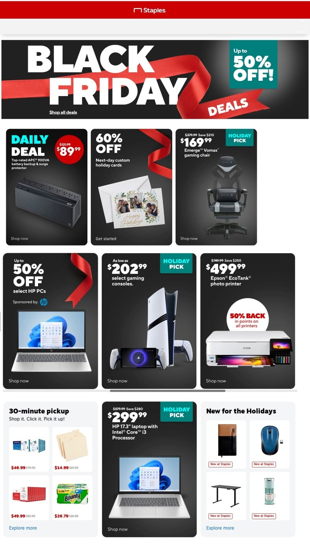 Staples Black Friday 2025 Ad