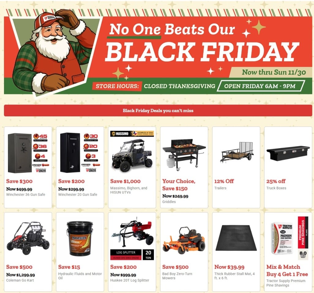 Tractor Supply Black Friday 2025 Ad