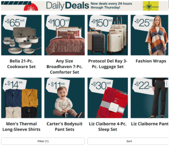 JCPenney Daily Deals - Clothes, Shoes, Bed, Kitchen Sale