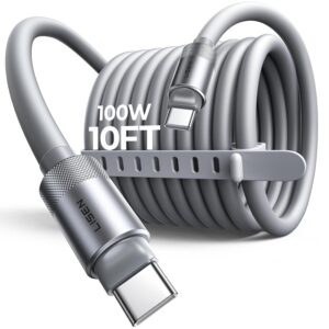LISEN USB C Cable 10FT, Chubby 100W USB C to USB C Fast Charging Cable