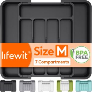 Aujen Silverware Organizer - Expandable Kitchen Drawer Organizer