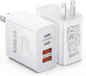 [2-Pack] USB C Wall Charger, 40W 4-Port Fast Charging Block Sale