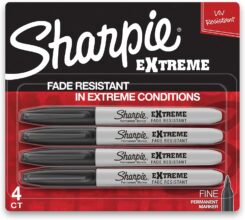 Sharpie Extreme Permanent Markers Fine Point Black 4 Count Sale