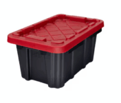 6.5-Qt Tough Storage Tote in Black with Lid Sale