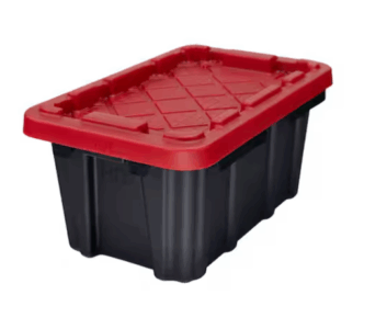 6.5-Qt Tough Storage Tote in Black with Lid Sale