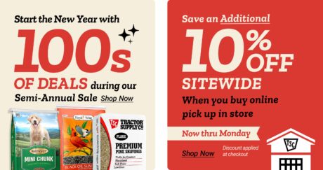 picture of Tractor Supply 10% off Sitewide