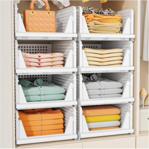 5 Pack Stackable Closet Storage Basket Sale