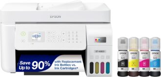 Epson EcoTank ET-4800 Wireless All-in-One Cartridge-Free Supertank Printer with Scanner, Copier, Fax